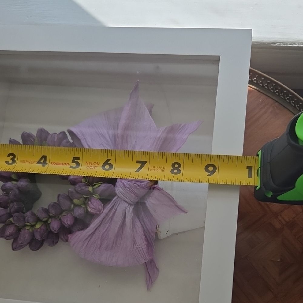 Purple Heart-Shaped Floral Display in Shadow Box - Picture 6 of 7